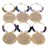 Warriors of Wisdom Wine Charms (Set of 6): Colin, the Obamas, RBG, William Barber